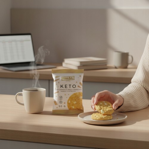 Frank&Oli Sernik i Biała Czekolada - ciastko keto, bez glutenu, bez cukru
