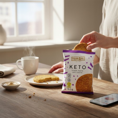 Frank&Oli Pasta Sezamowa Tahini - ciastko keto, bez glutenu, bez cukru 50g