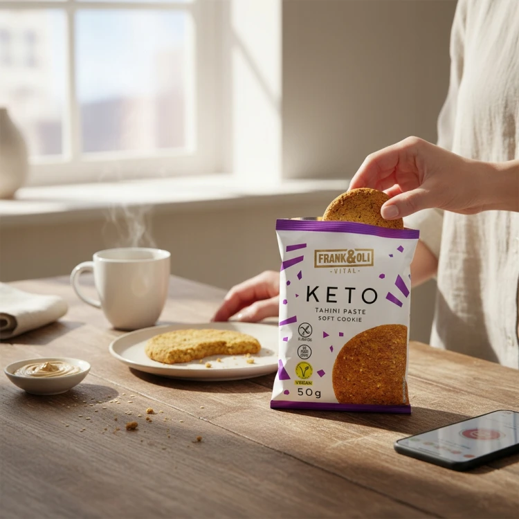 Frank&Oli Pasta Sezamowa Tahini - ciastko keto, bez glutenu, bez cukru 50g