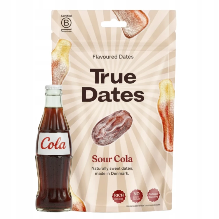 True Dates Sour Cola - Daktyle słodko kwaśne Cola, bez cukru (100g)