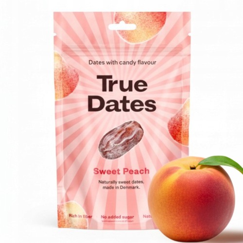 True Dates Sweet Peach - Daktyle Słodka Brzoskwinia, bez cukru (100g)