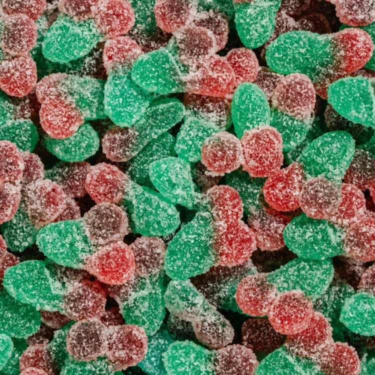 Pandy Żelki Słodko Kwaśne Cherry Wiśnia - 1g cukru w opakowaniu (Szwecja)