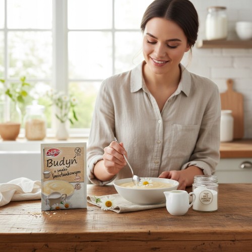 Budyń śmietankowy bez cukru bezglutenowy wegański Celiko 40g celiakia vegan