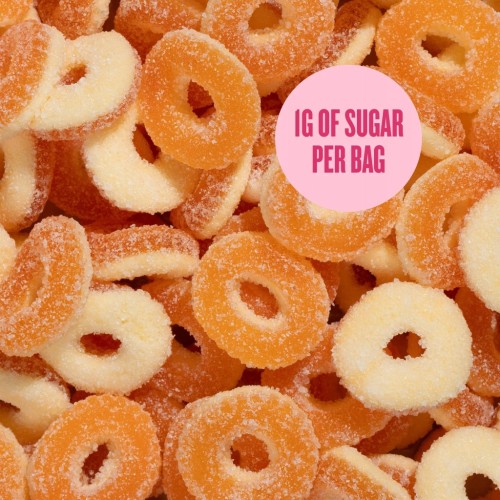 Pandy Peach Żelki Słodko Kwaśne Brzoskwinia - 1g cukru w opak. (Szwecja)