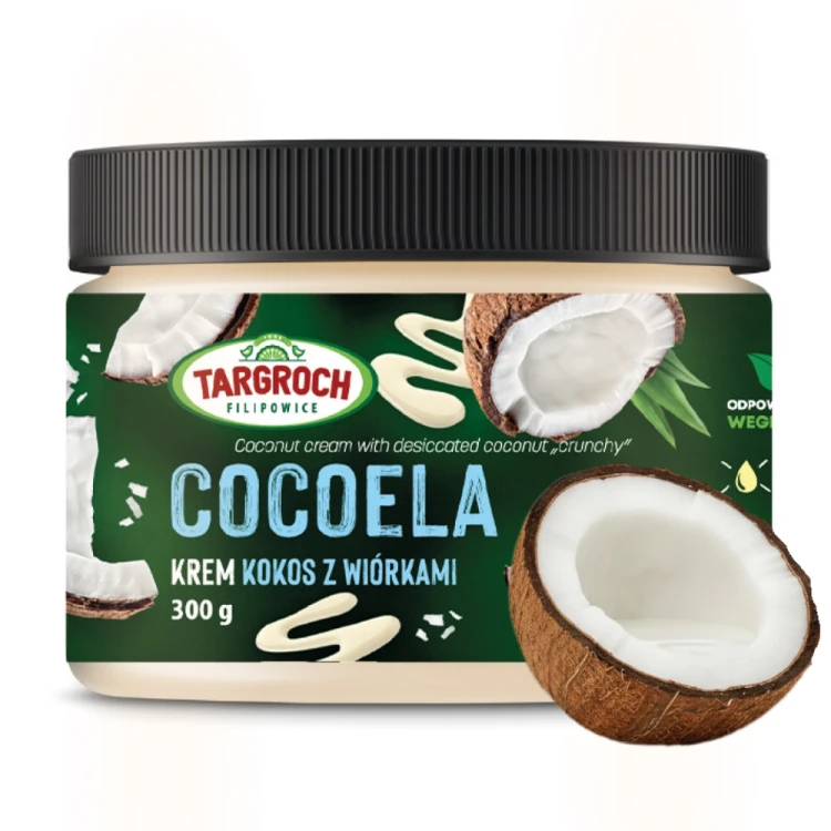 Targroch Cocoela - Krem kokosowy z wiórkami, bez cukru (300g)