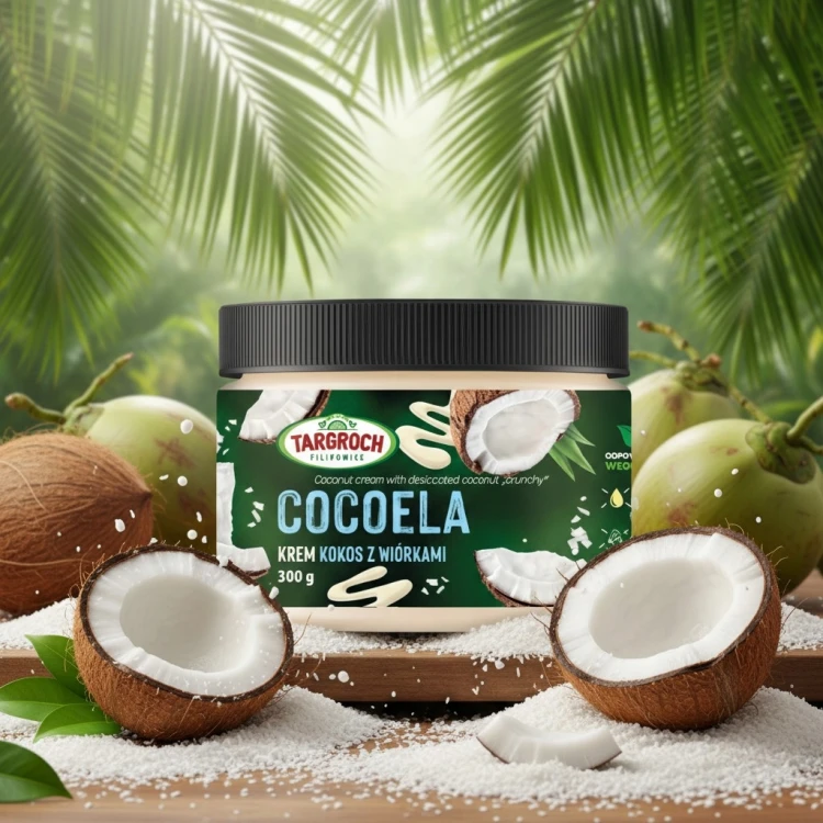 Targroch Cocoela - Krem kokosowy z wiórkami, bez cukru (300g)