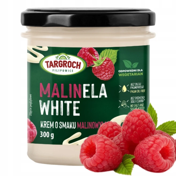 Targroch Krem Malinowy Malinela White - bez cukru (300g)