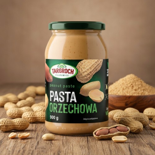 Targroch Pasta Orzechowa - bez cukru, 100% orzechów, KETO (900g)