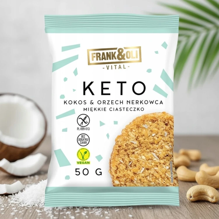 Frank&Oli Keto MIX 4 Smaki - 12 szt. ciastka keto, bez glutenu, bez cukru