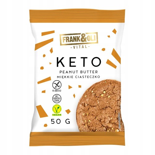 Frank&Oli Pasta Orzechowa i Chia - ciastko keto, bez glutenu, bez cukru 50g