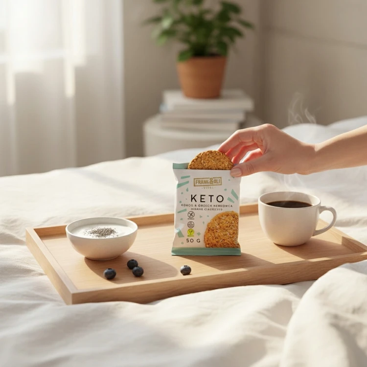 Frank&Oli Kokos i Nerkowce - ciastko keto, bez glutenu, bez cukru 50g
