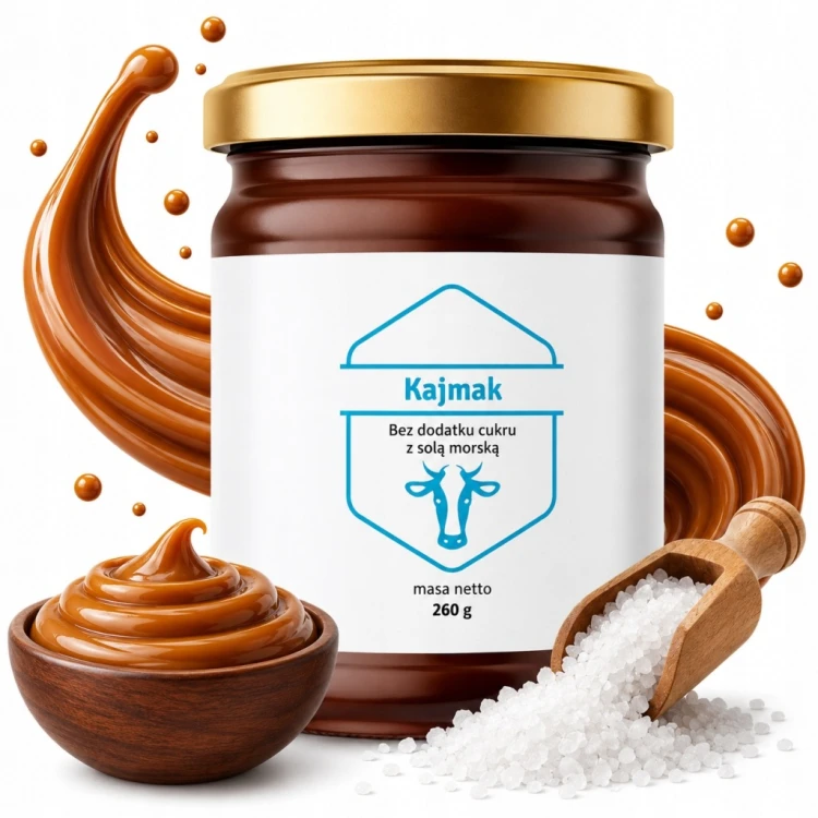 Kajmak z solą morską bez cukru Polder masa krówkowa niski IG erytrytol