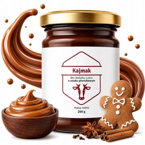 Kajmak piernikowy bez cukru Polder masa krówkowa niski IG erytrytol słoik