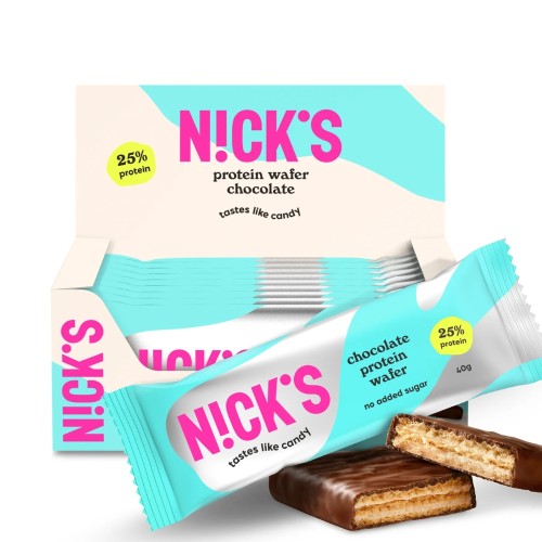 Nick's Protein Wafer Chocolate - wafelek białkowy, z witaminami, bez cukru
