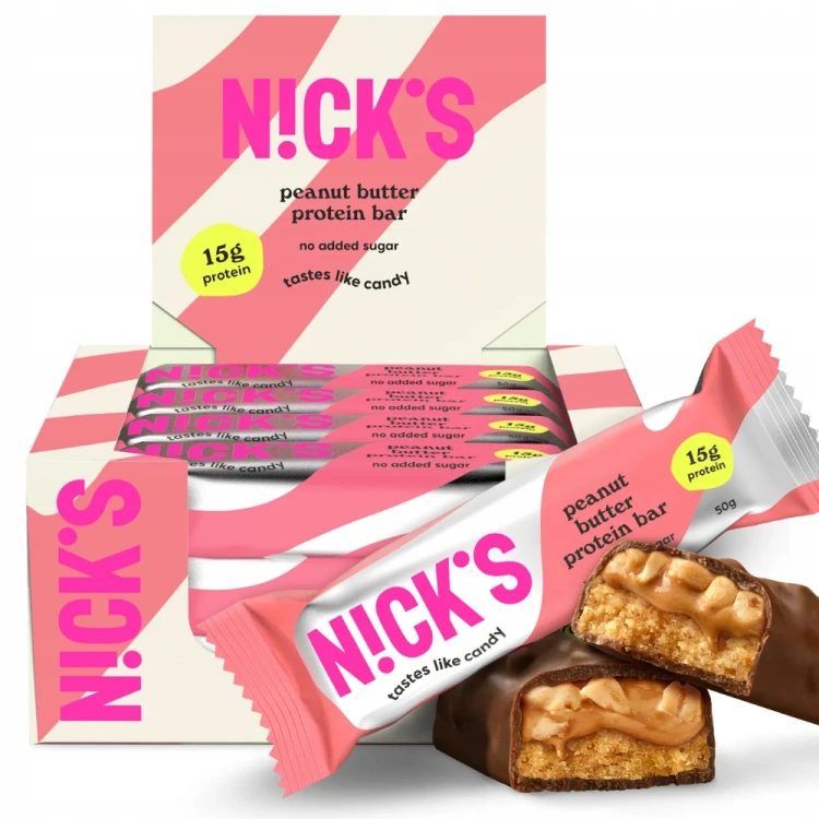 Nick's Protein Bar Peanut Butter - baton białkowy, bez cukru, KETO