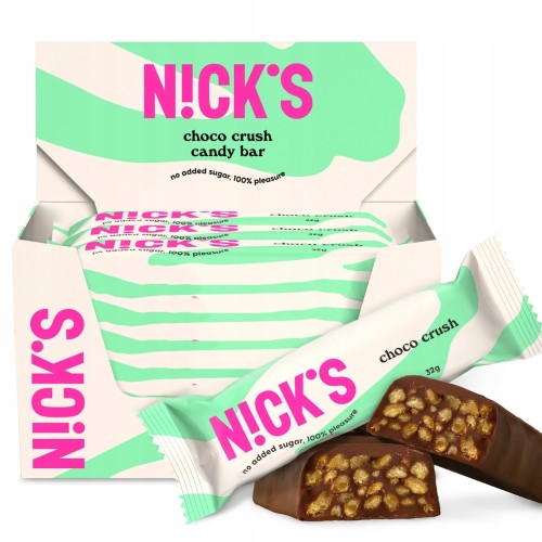 Nick's Choco Crush - baton z płatkami kukurydzianymi, bez cukru i glutenu