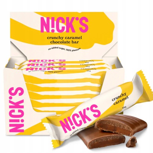 Nick's Crunchy Caramel - baton karmelowy, bez cukru, bez glutenu, KETO
