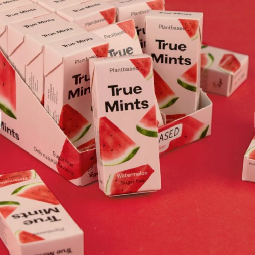 True Mints Watermelon Arbuz – Miętówki, pastylki bez cukru (z Danii)