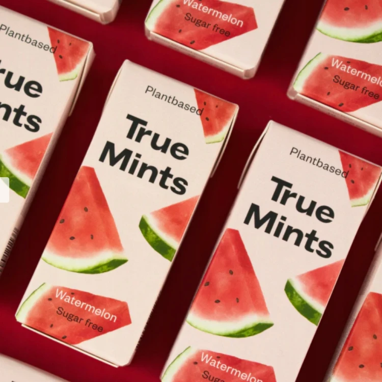 True Mints Watermelon Arbuz – Miętówki, pastylki bez cukru (z Danii)