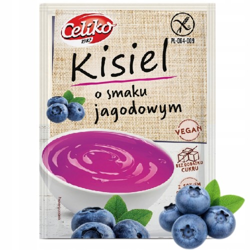 Celiko Kisiel Jagodowy - bez cukru, bez glutenu (40g)