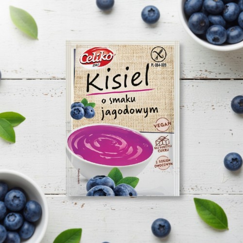 Celiko Kisiel Jagodowy - bez cukru, bez glutenu (40g)
