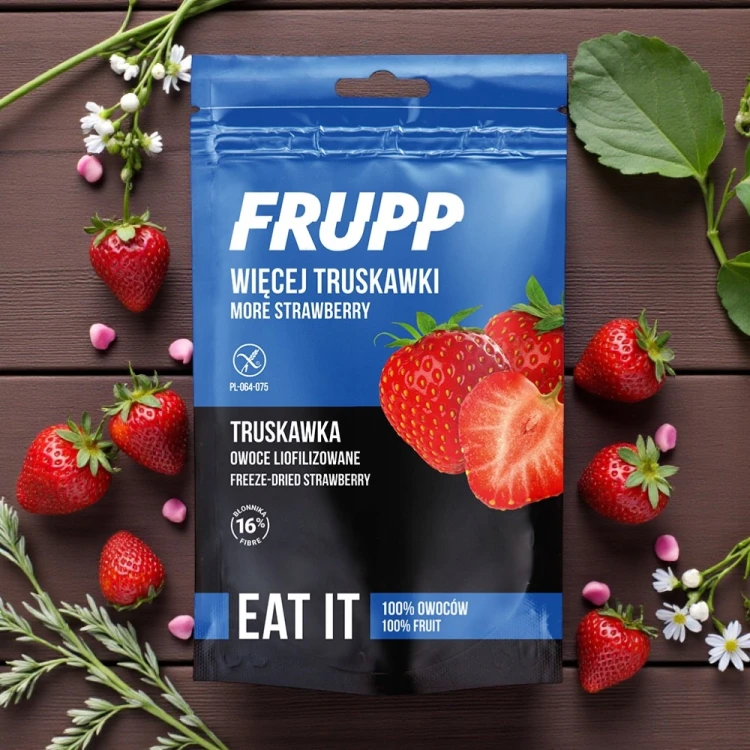 Frupp Celiko - Truskawka liofilizowana, bez cukru (15g)