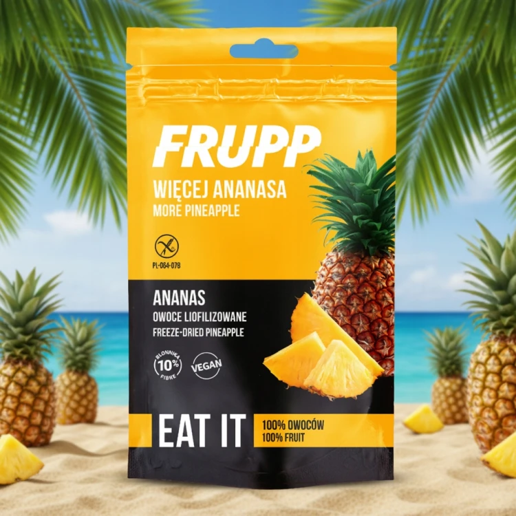 Frupp Celiko - Ananas liofilizowany, bez cukru (15g)