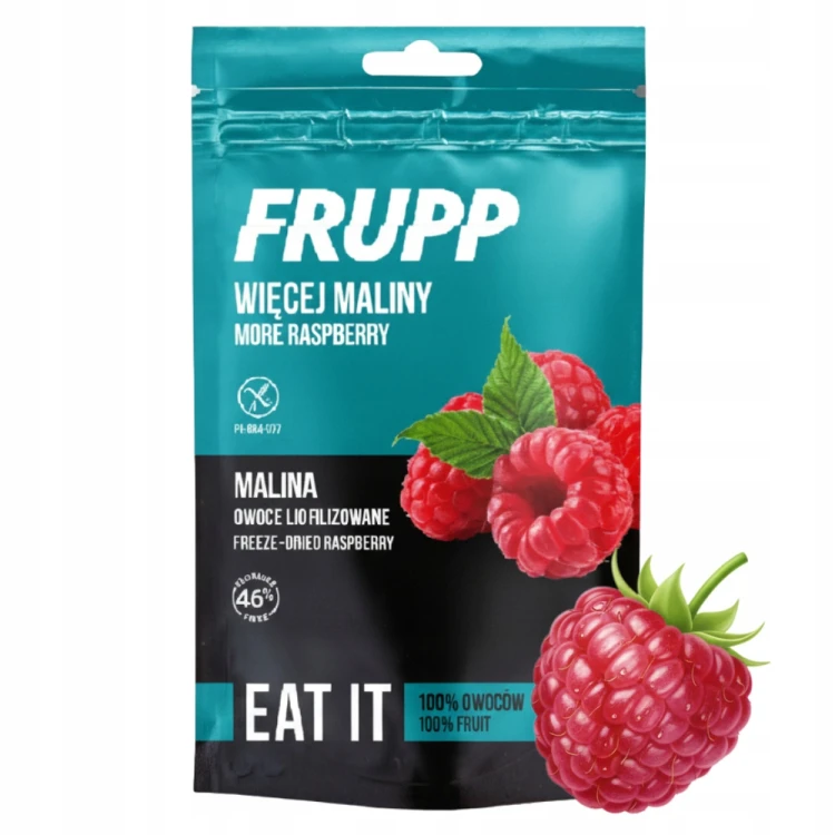Frupp Celiko - Maliny liofilizowane, bez cukru (15g)