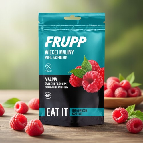 Frupp Celiko - Maliny liofilizowane, bez cukru (15g)