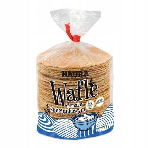 Naura Wafle Śmietankowe - bez cukru, błonnik (100g)