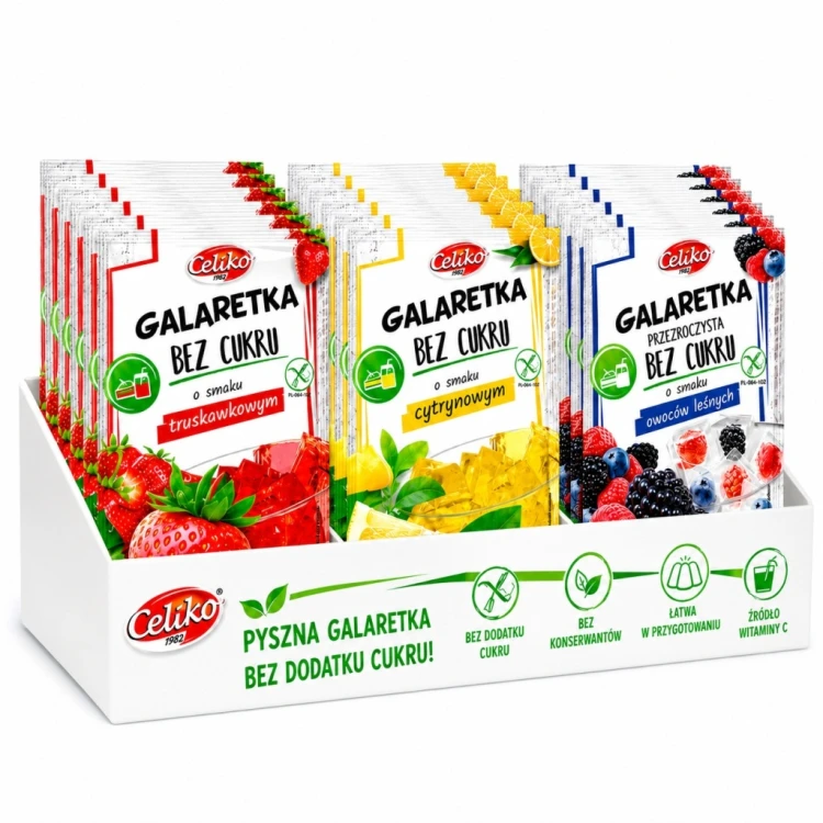 Celiko Galaretka MIX Smaków - 18 szt. bez cukru, bez glutenu
