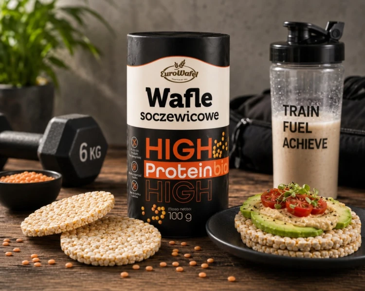 Wafle Proteinowe z Soczewicy Eurowafel 100g High Protein 22% Białka