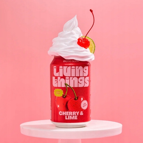 Living Things Prebiotic Soda - wiśnia i limonka, bez cukru, 330ml (UK)