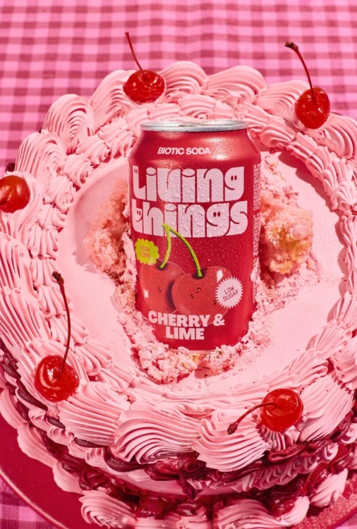 Living Things Prebiotic Soda - wiśnia i limonka, bez cukru, 330ml (UK)