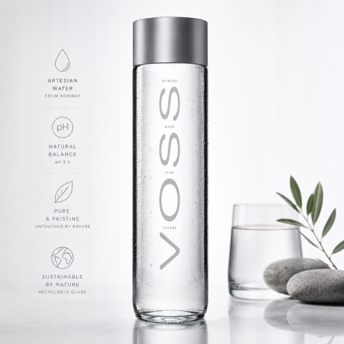 Voss – woda artezyjska niegazowana, w szklanej butelce 375 ml