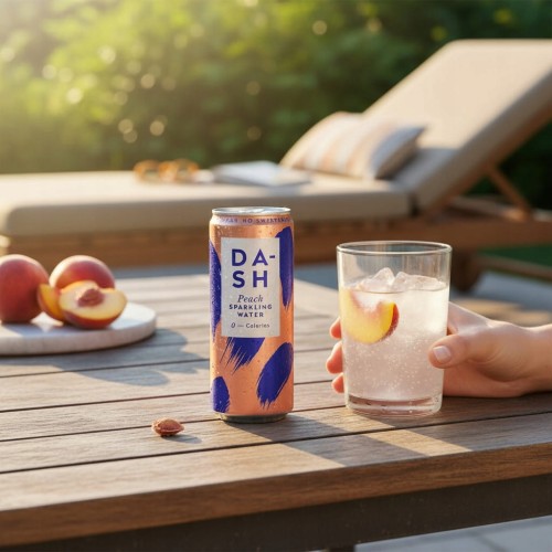 DASH Water MIX 24 szt Wiśnia i Brzoskwinia - bez cukru woda gazowana 330ml