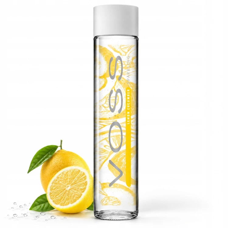 Voss Cytryna Ogórek – woda gazowana, w szklanej butelce 375 ml (Norwegia)