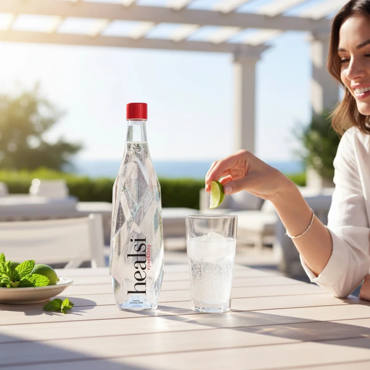 Healsi Woda Alkaliczna Gazowana Szkło (400ml)