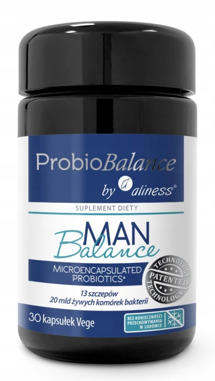 Aliness Probiobalance Man Probiotyk Dla Mężczyzn 13 szczepów 20 mld 30 kaps