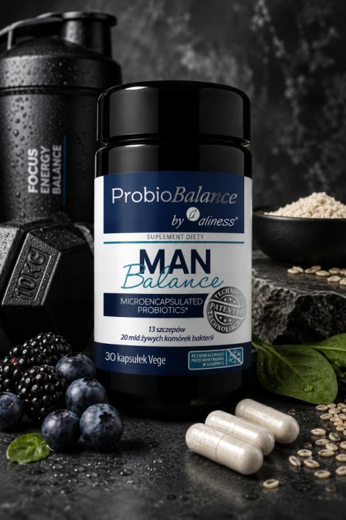 Aliness Probiobalance Man Probiotyk Dla Mężczyzn 13 szczepów 20 mld 30 kaps