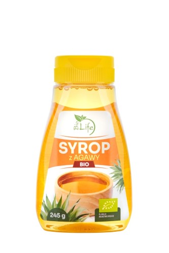 Syrop z Agawy BIO Biolife Ekologiczny Naturalny Słodzik Wegański 245g