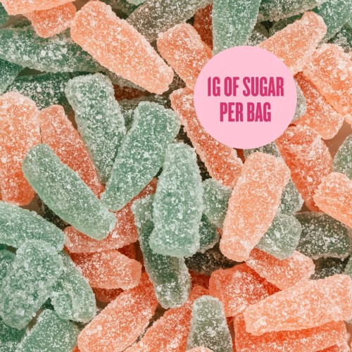 Pandy Candy Fizzy Bottles Żelki Owoce i Guma Balonowa Bez Cukru KETO