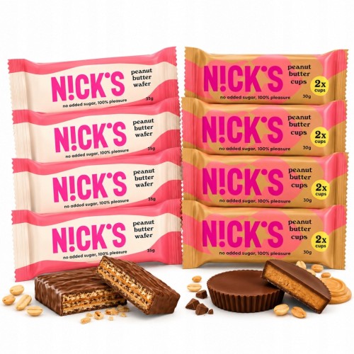 Nicks Peanut Butter MIX 8 szt. - bez cukru, bez glutenu, KETO