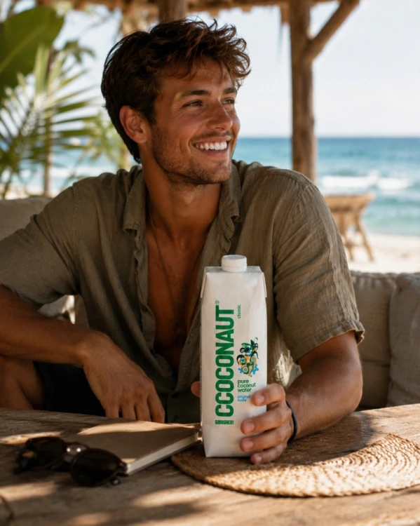 COCONAUT Woda Kokosowa w Kartonie 100% Bez Cukru Bez Kaucji 1L
