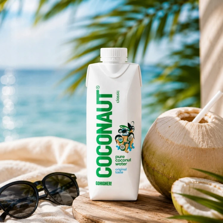COCONAUT Woda Kokosowa w Kartonie 100% Bez Cukru 330ml Bez Kaucji