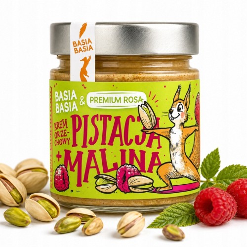 Basia Basia Krem Orzechowy Pistacja Malina 195g