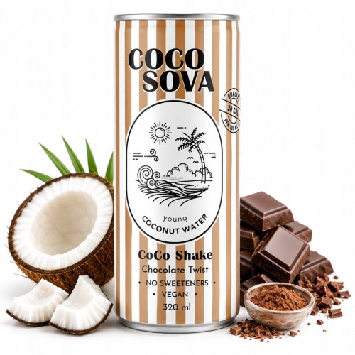 Woda Kokosowa z Młodego Kokosa Cocosova Czekoladowa - 12x320ml