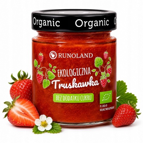 Dżem Runoland Ekologiczna Truskawka Bez Cukru BIO 200g