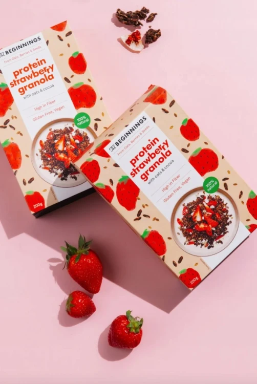 The Beginnings Granola Proteinowa Truskawka 200g