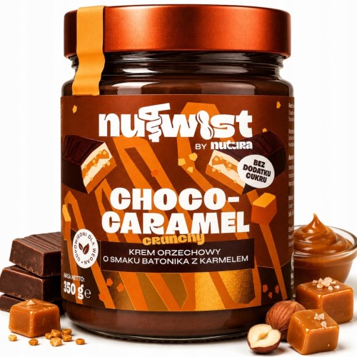 Nutwist Krem Orzechowy Batonik Karmel Czekolada Bez Cukru Wegański 250g